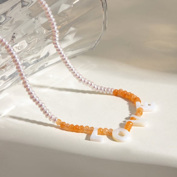 1 Piece Simple Series Elegant Letter Artificial Pearl 18K Gold Plated Artificial Pearl Women Beaded Necklaces 2