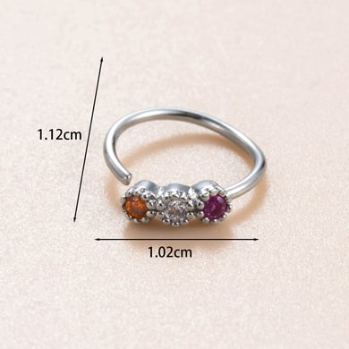 1 Paar Simple Series Simple Heart Kupfer Kein Beschichtungsmaterial Zirkon Damen Ohrstecker h5 Bild5