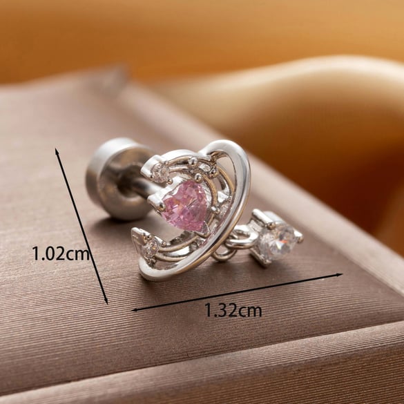 1 Pair Simple Series Classic Bow Knot Titanium Steel No Plating Material Zircon Women Stud Earrings 2