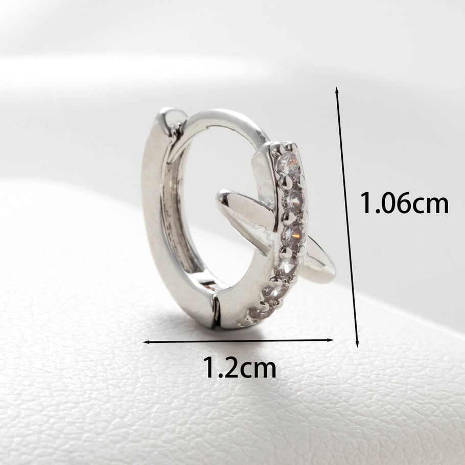 1 Pair Simple Series Simple Heart Titanium Steel No Plating Material Zircon Women Stud Earrings Picture4