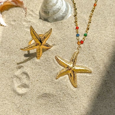 1 paire de bagues ajustables pour femme en acier inoxydable plaqué or 18 carats, motif tortue de vacances, série Simple h5 Image5