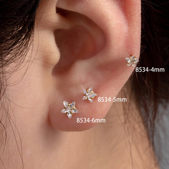 1 Pair Simple Series Simple Geometric Titanium Steel No Plating Material Zircon Women Stud Earrings
