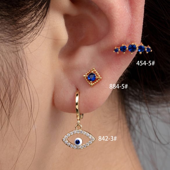 1 Pair Simple Series Simple Geometric Titanium Steel No Plating Material Zircon Women Stud Earrings