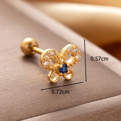 1 Pair Simple Series Classic Animal Titanium Steel No Plating Material Zircon Women Stud Earrings h5 Picture4