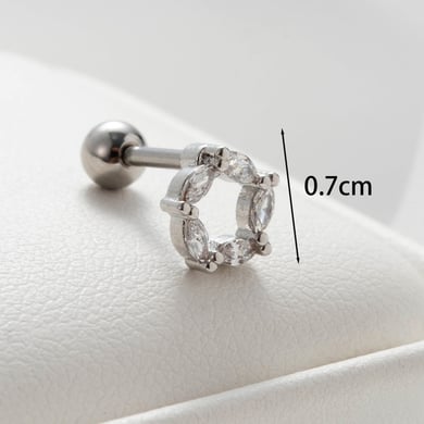1 Pair Simple Series Simple Heart Titanium Steel No Plating Material Zircon Women Stud Earrings h5 Picture5