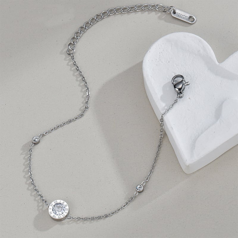 Bracelet à breloques unisexe en acier inoxydable plaqué or 18 carats, série simple, style décontracté et géométrique Image4