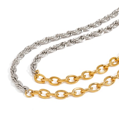 1 Piece Simple Series Simple Geometric Stainless Steel 18K Gold Plated Women Chain Bracelets h5 Picture6