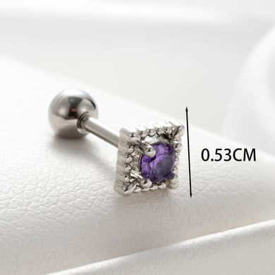 1 Paar einfache Serie klassische geometrische Kupfer keine Beschichtung Material Zirkon Frauen Ohrstecker h5 Bild3