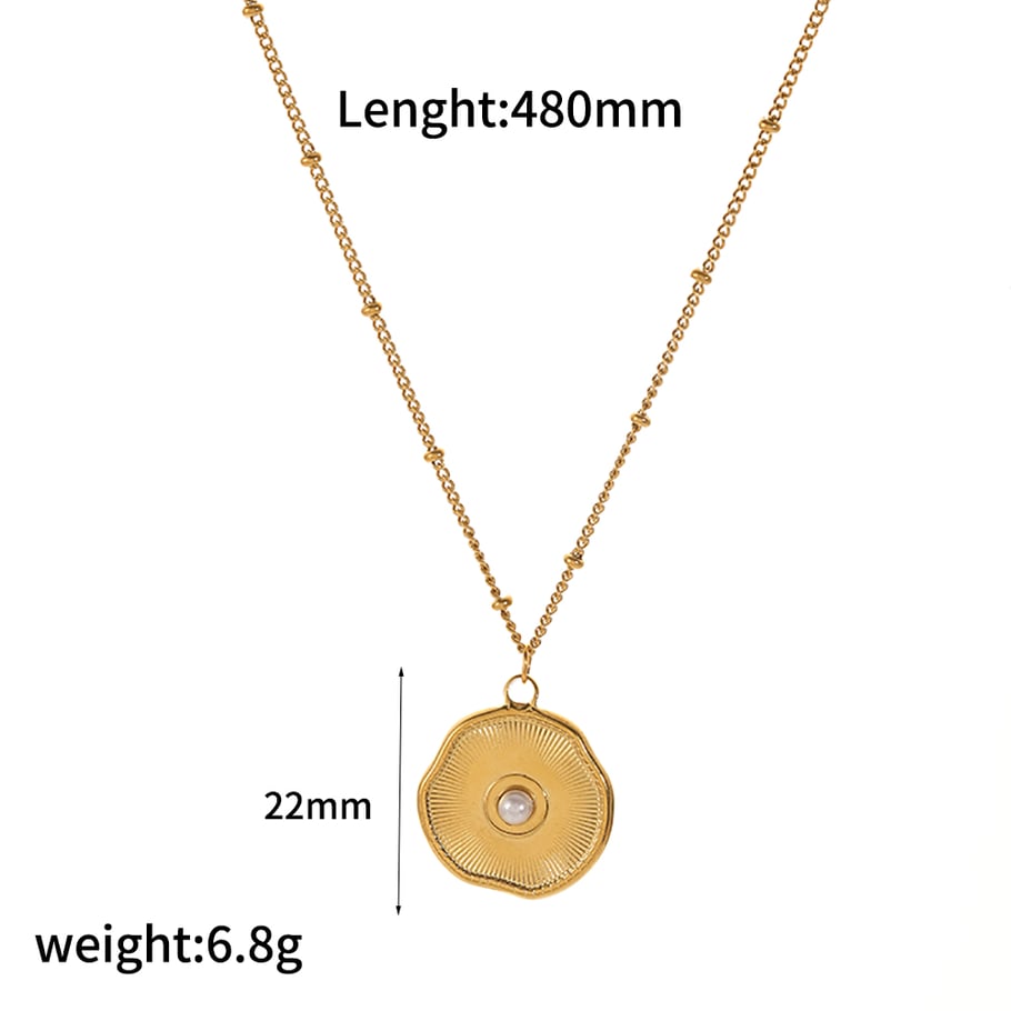 1 Paar Simple Series Light Luxus-Stil Schildkröte Edelstahl 18 Karat vergoldet Kunstperle Damen Ohrstecker Bild9