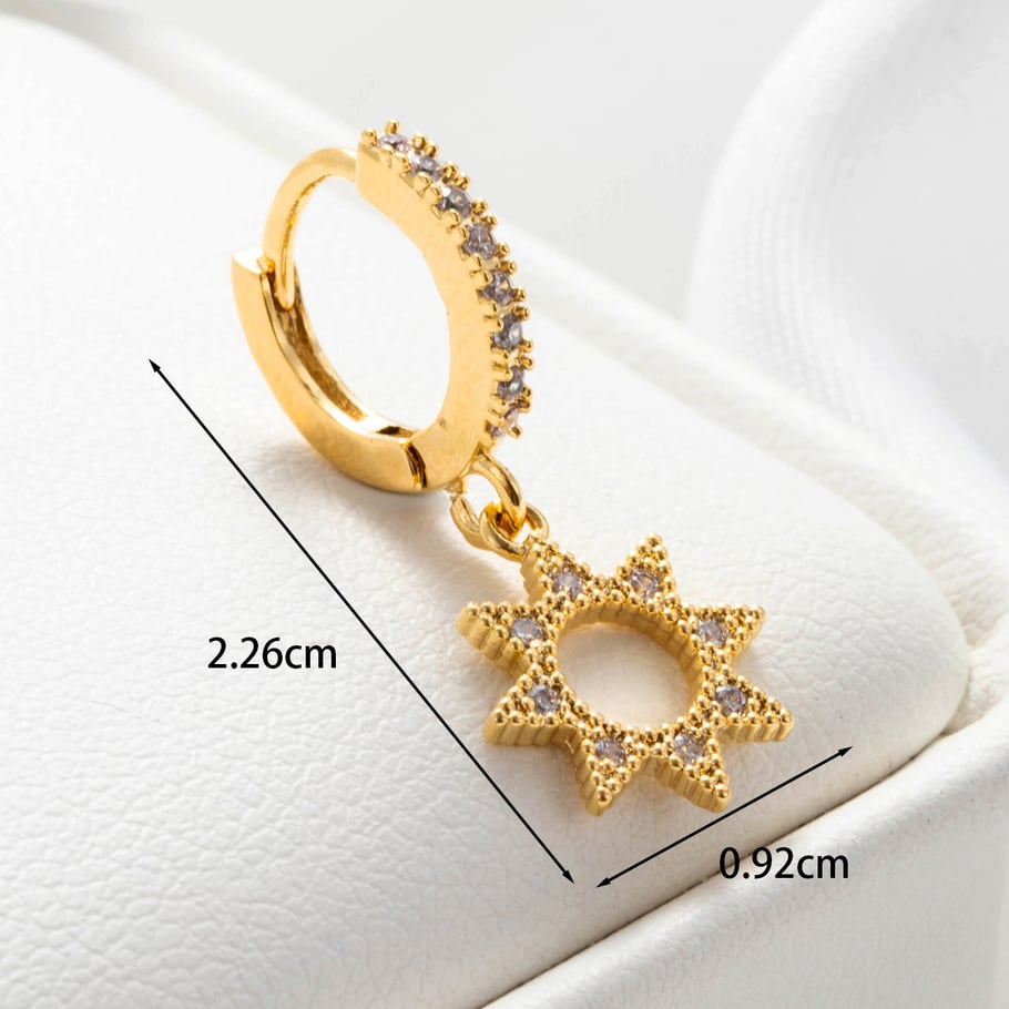1 Paar Simple Series Simple Heart Kupfer Kein Beschichtungsmaterial Zirkon Damen Ohrstecker Bild5