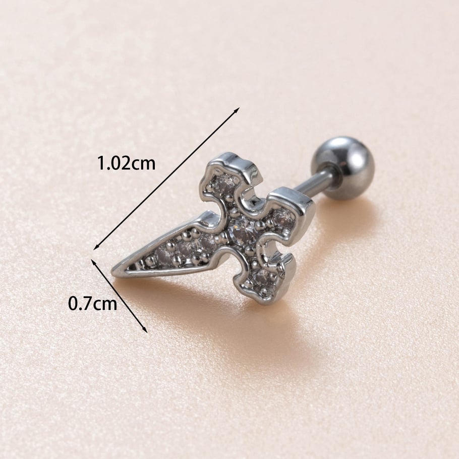 1 Paar Simple Series Simple Bow Knot Kupfer Kein Beschichtungsmaterial Zirkon Damen Ohrstecker Bild4