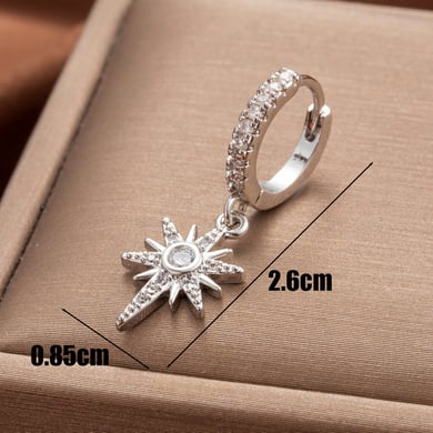 1 Pair Simple Series Classic Heart Copper No Plating Material Zircon Women Stud Earrings h5 Picture5