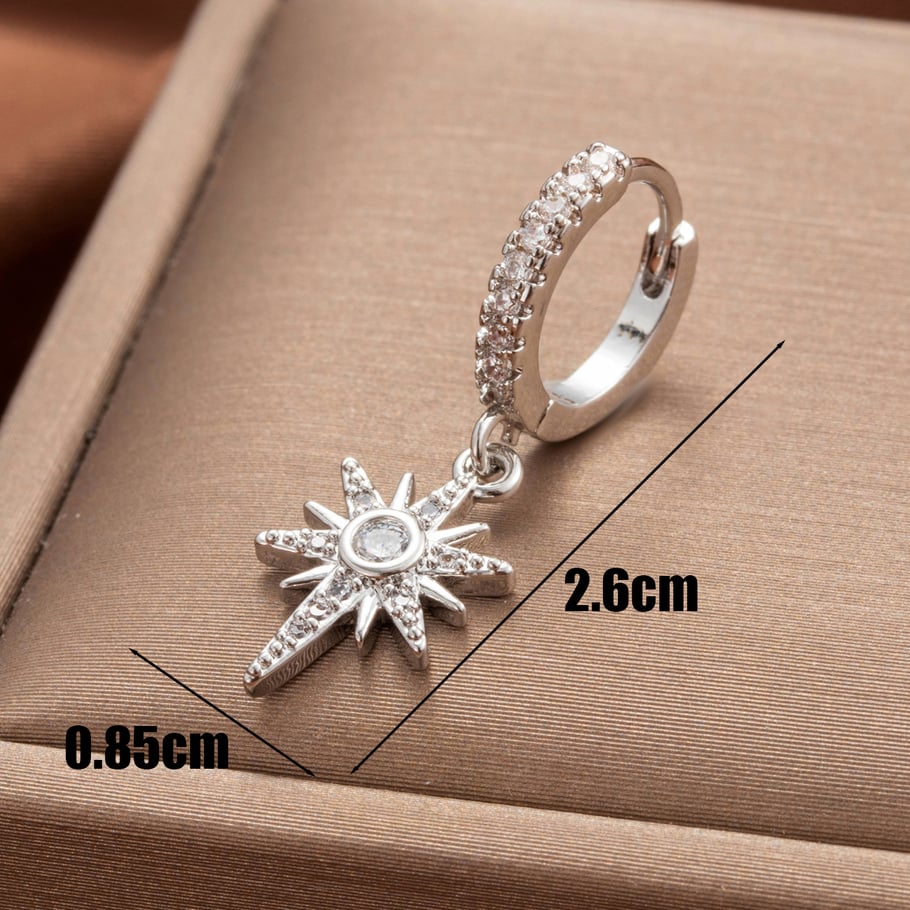 1 Pair Simple Series Classic Heart Copper No Plating Material Zircon Women Stud Earrings Picture5