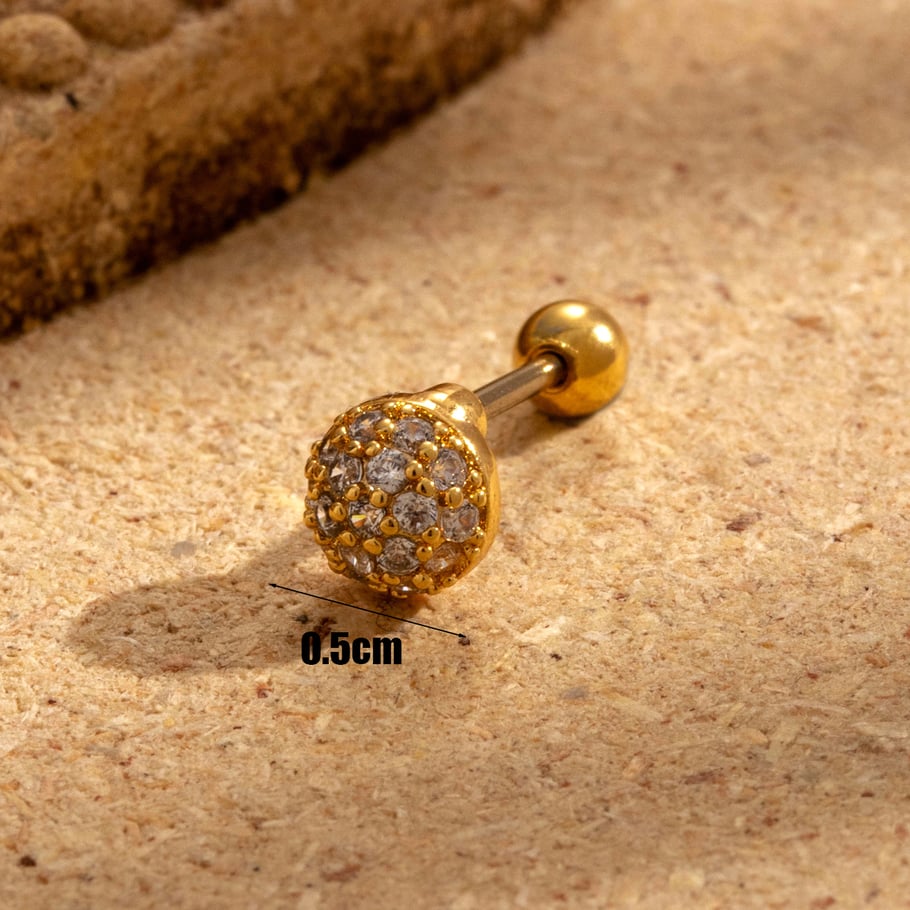 1 Pair Simple Series Simple Geometric Copper No Plating Material Zircon Women Stud Earrings Picture4