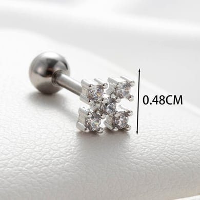 1 Pair Simple Series Classic Heart Titanium Steel No Plating Material Zircon Women Stud Earrings h5 Picture5