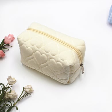 1 par de bolsos de poliéster para mujer con diseño de corazón, serie simple h5 Imagen7