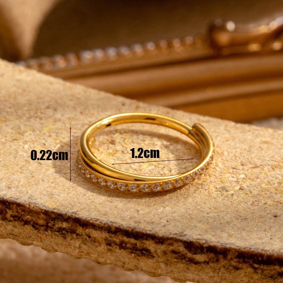 1 Pair Simple Series Classic Geometric Titanium Steel No Plating Material Zircon Women Hoop Earrings Picture6