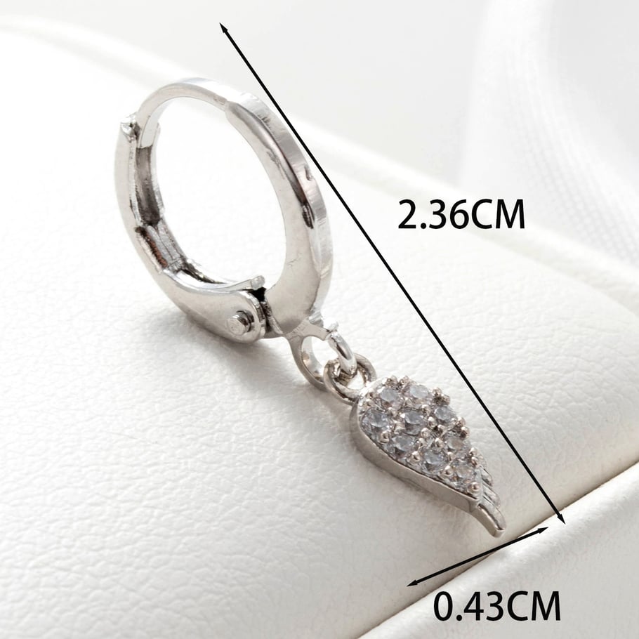 1 Paar einfache Serie täglich geometrische Kupfer keine Beschichtung Material Zirkon Frauen Ohrstecker Bild5