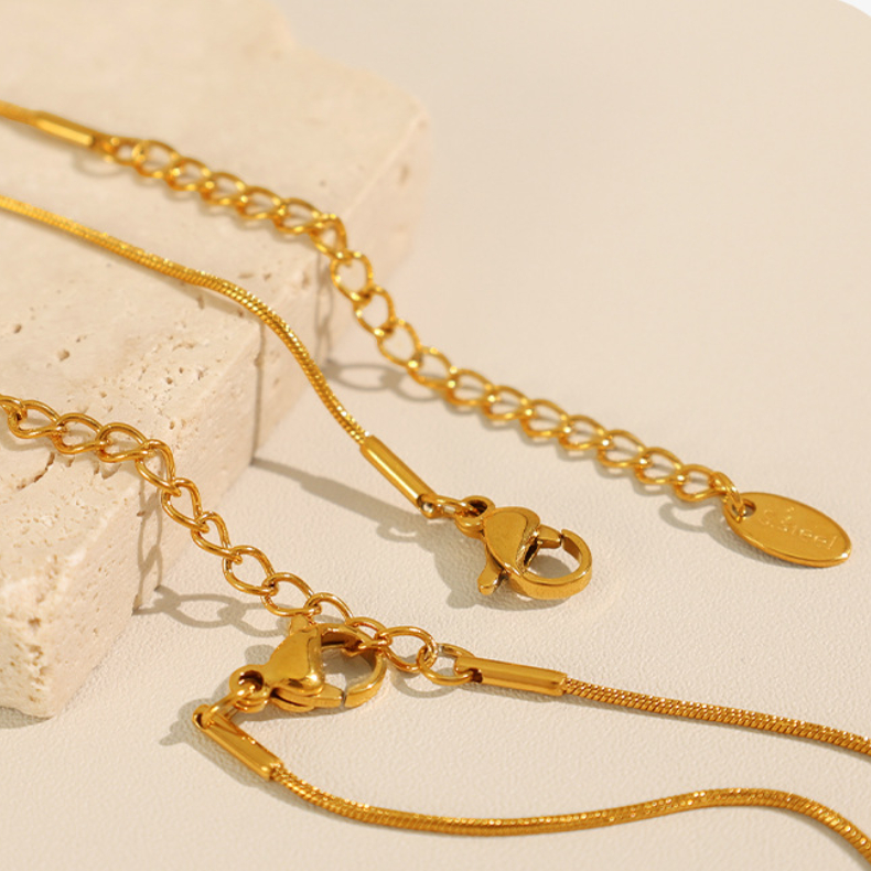 1 Piece Simple Series Simple Heart Stainless Steel 18K Gold Plated Women Pendant Necklaces Picture5