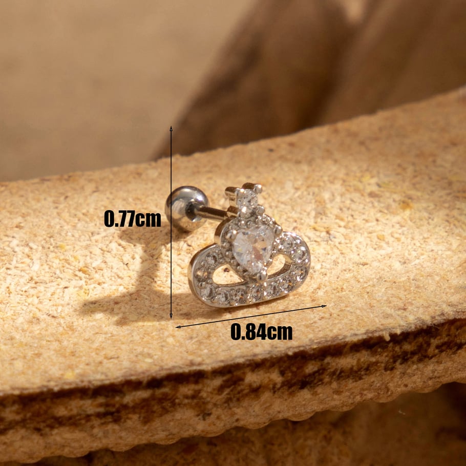 1 Paar Simple Series Klassische Tierkupfer ohne Beschichtungsmaterial Zirkon Damen Ohrstecker Bild5