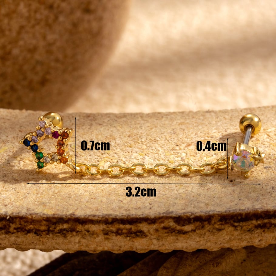 1 Pair Simple Series Classic Geometric Copper No Plating Material Zircon Women Stud Earrings Picture4