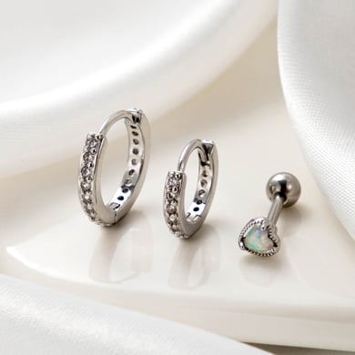 1 Paar Simple Series Klassisches Herz Kupfer Kein Beschichtungsmaterial Zirkon Damen Ohrstecker h5 Bild3