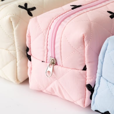 1 Piece Classic Travel Bowknot Lightweight Large Capacity Pouch With Random Printing Design Women's Quilted Cosmetic Bags h5 Picture6