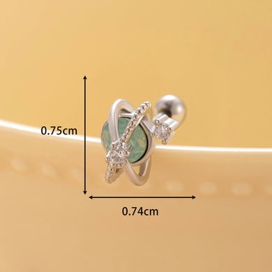 1 Pair Simple Series Classic Geometric Titanium Steel No Plating Material Zircon Women Stud Earrings h5 Picture3