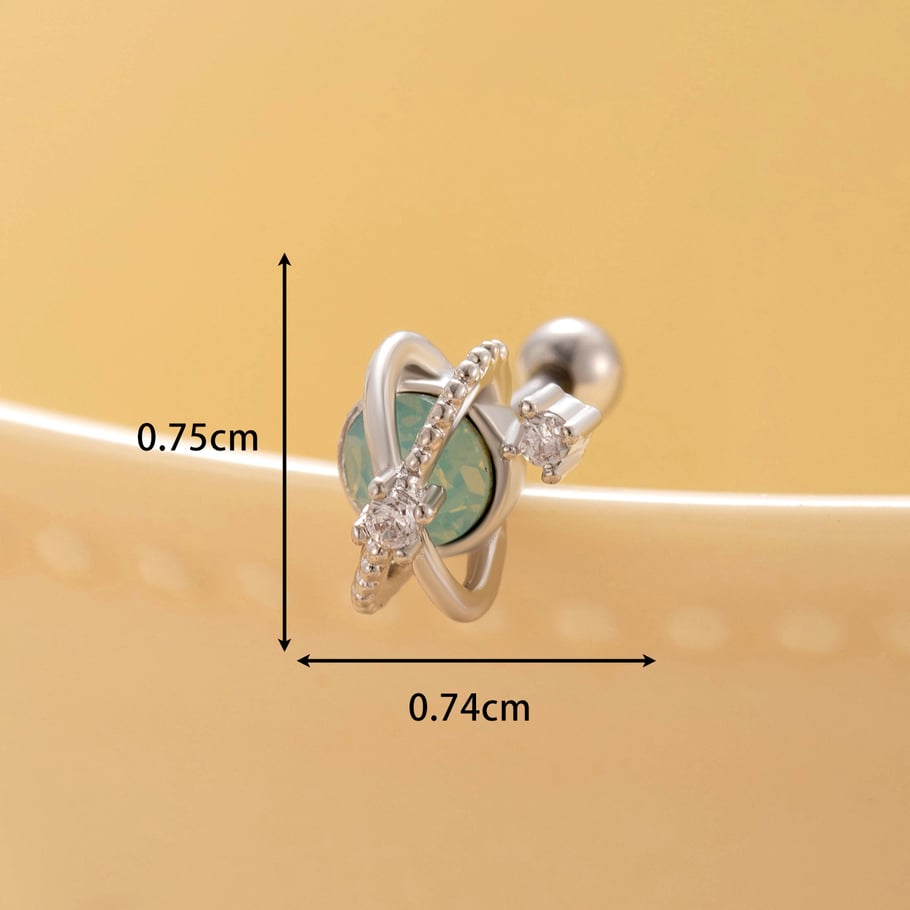 1 Pair Simple Series Classic Geometric Titanium Steel No Plating Material Zircon Women Stud Earrings Picture3