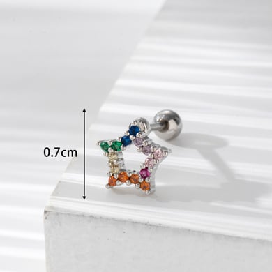 1 Pair Simple Series Classic Heart Titanium Steel No Plating Material Zircon Women Stud Earrings h5 Picture7