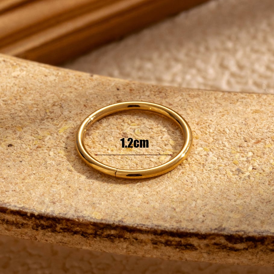 1 Pair Simple Series Simple Geometric Titanium Steel No Plating Material Women Hoop Earrings Picture5
