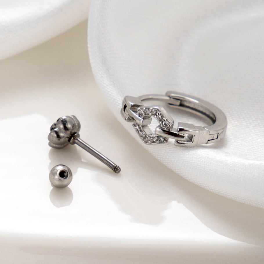 1 Pair Simple Series Classic Flower Copper No Plating Material Zircon Women Stud Earrings Picture7