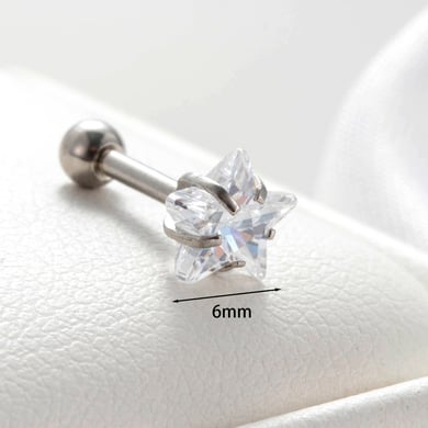1 Pair Simple Series Simple Flower Copper No Plating Material Zircon Women Stud Earrings h5 Picture4