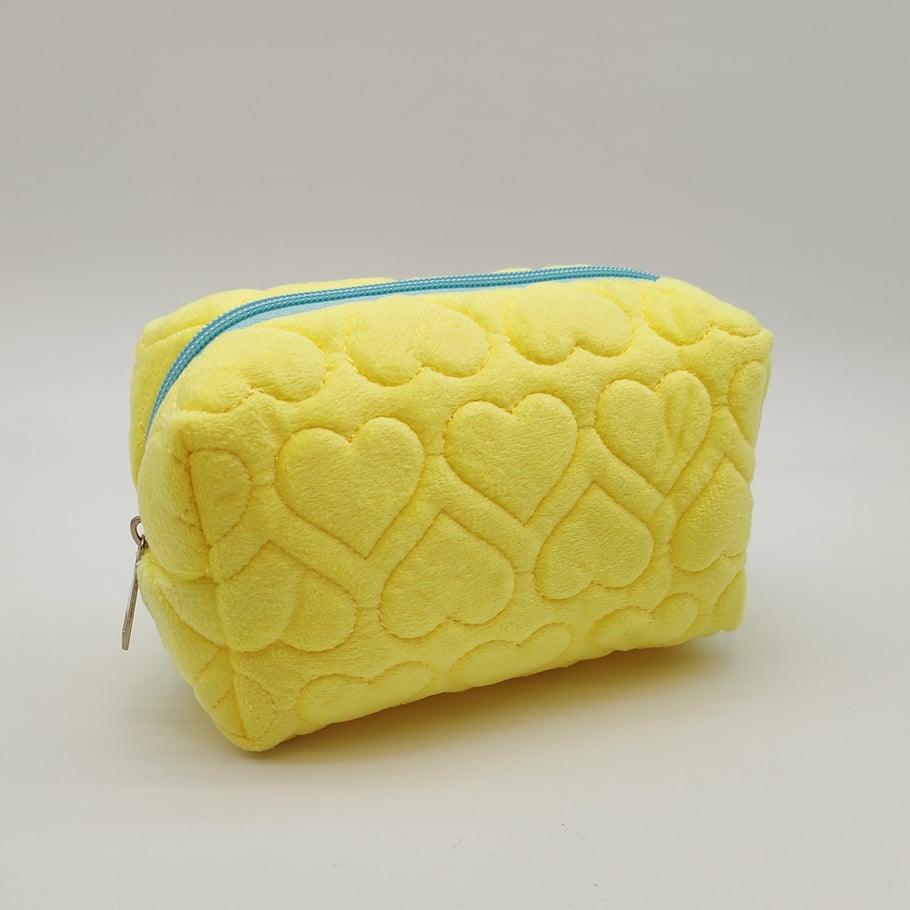 1 par de bolsos de poliéster para mujer con diseño de corazón, serie simple Imagen5