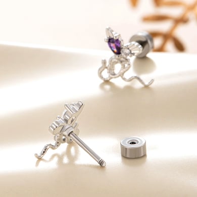1 Pair Simple Series Classic Animal Titanium Steel No Plating Material Zircon Women Stud Earrings h5 Picture9