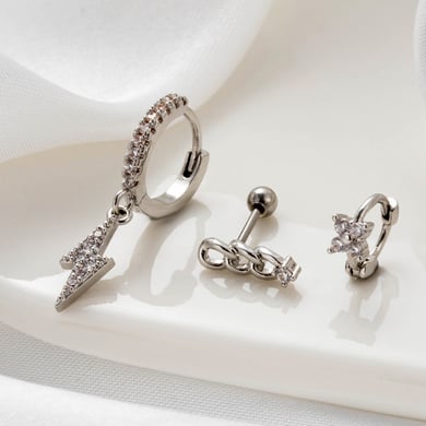 1 Paar Simple Series Simple Flower Kupfer Kein Beschichtungsmaterial Zirkon Damen Ohrstecker h5 Bild3