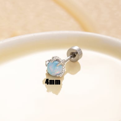 1 Pair Simple Series Classic Geometric Titanium Steel No Plating Material Artificial Gemstone Women Stud Earrings h5 Picture4