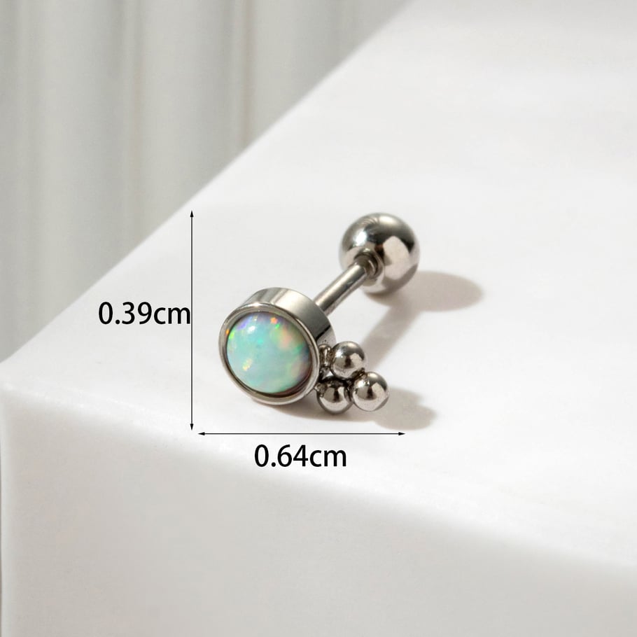 1 Paar Simple Series Klassische Herz Titan Stahl Kein Beschichtungsmaterial Zirkon Damen Ohrstecker Bild5