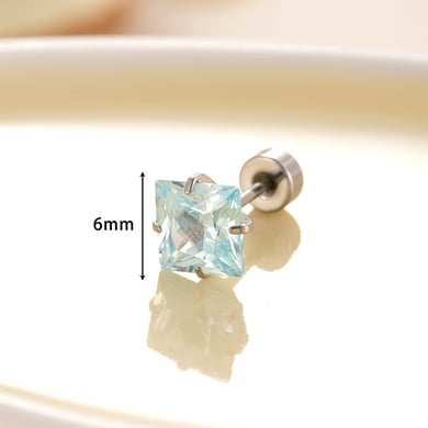 1 Pair Simple Series Simple Geometric Titanium Steel No Plating Material Zircon Women Stud Earrings h5 Picture6