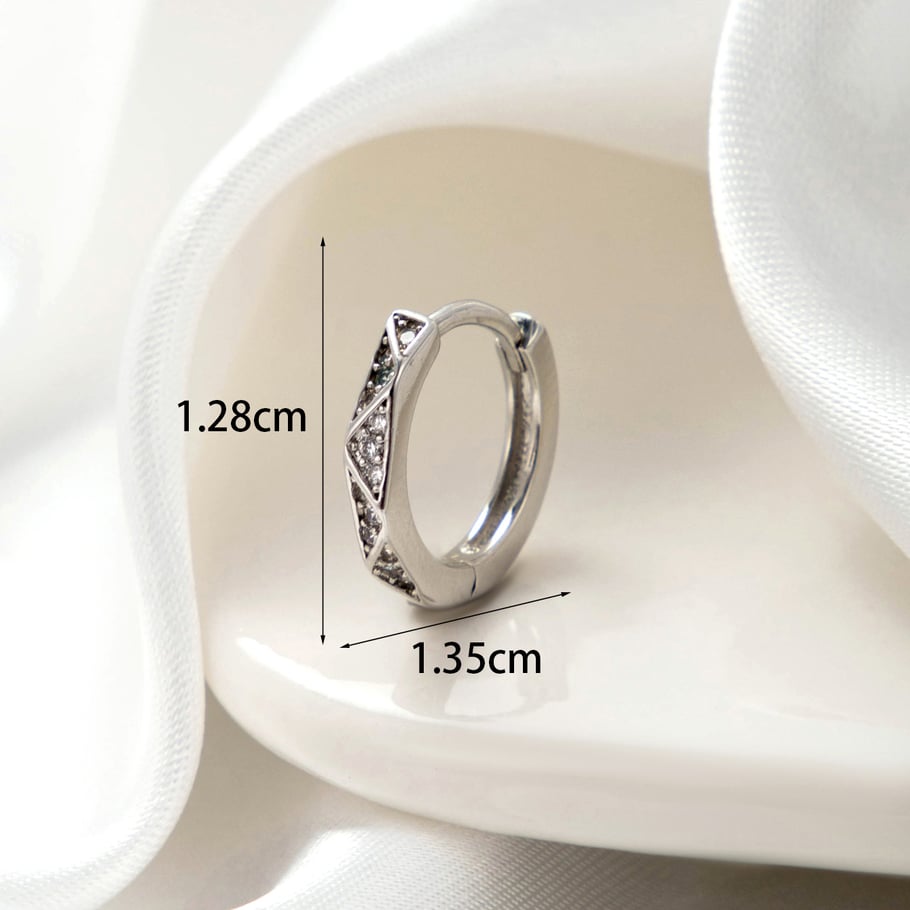 1 Pair Simple Series Classic Geometric Copper No Plating Material Zircon Women Stud Earrings Picture4