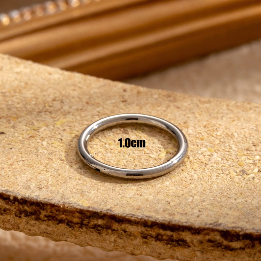 1 Pair Simple Series Classic Geometric Titanium Steel No Plating Material Women Hoop Earrings Picture3