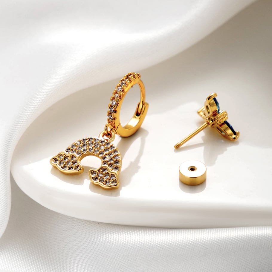 1 Pair Simple Series Classic Animal Copper No Plating Material Zircon Women Stud Earrings Picture7