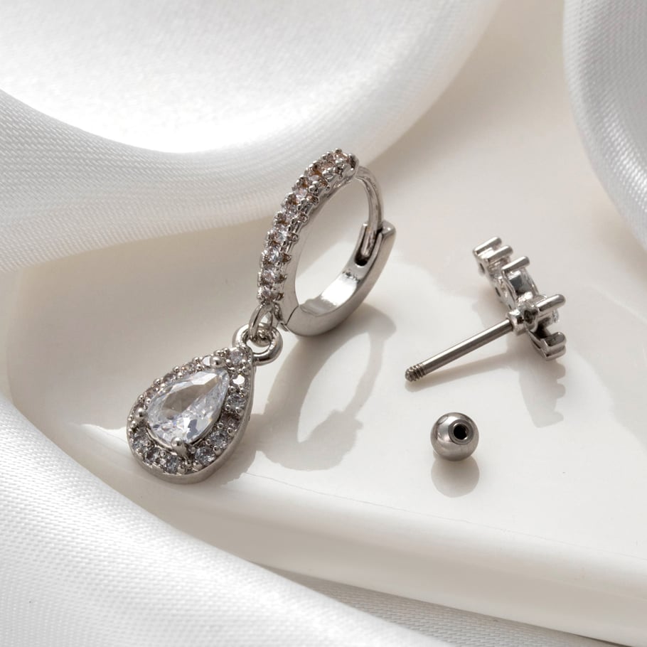 1 Paar Simple Series Simple Droplet Kupfer Kein Beschichtungsmaterial Zirkon Damen Ohrstecker Bild7