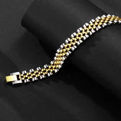 1 Paar Simple Series Klassische geometrische Herrenarmbänder aus Edelstahl h5 Bild5