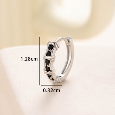 1 Paar einfache Serie einfache geometrische Kupfer keine Beschichtung Material Zirkon Frauen Creolen h5 Bild7