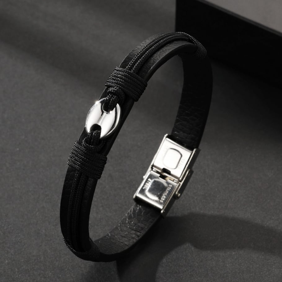 1 Pair Simple Series Casual Geometric Leather Men's Bracelets Picture6