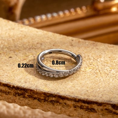 1 Pair Simple Series Classic Geometric Titanium Steel No Plating Material Zircon Women Hoop Earrings h5 Picture4