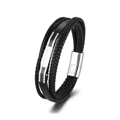 1 Paar Simple Series Retro Geometrische Lederarmbänder für Herren h5 Bild3