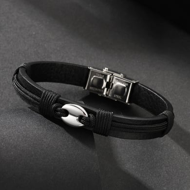 1 Paar einfache Serie lässige geometrische Lederarmbänder für Herren h5 Bild4