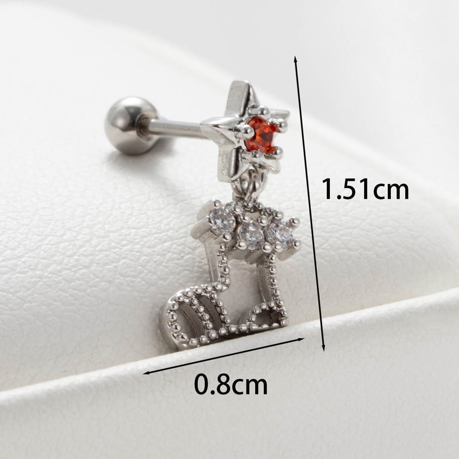 1 Pair Simple Series Classic Geometric Copper No Plating Material Zircon Women Stud Earrings Picture3